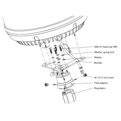 Befestigungsmaterial (Antenna Mast Mount Kit) Sailor 4300