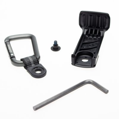 Universal spine mount adapter with carabiner